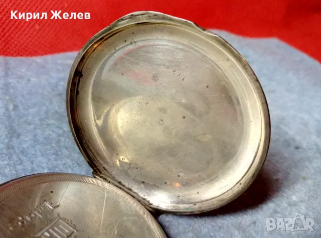 CYLINDRE DIX RUBIS Стар СРЕБЪРЕН ДЖОБЕН ЧАСОВНИК ВИСОКА ПРОБА СРЕБРО с БОНУС 2 КЛЮЧЕТА 48848, снимка 5 - Джобни - 48034689