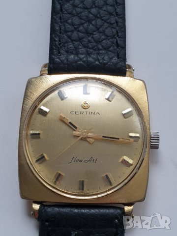 Мъжки позлатен часовник Certina New Art, снимка 5 - Антикварни и старинни предмети - 40718232