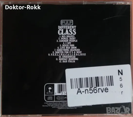 Pulp – Different Class (1995, CD), снимка 2 - CD дискове - 47670548