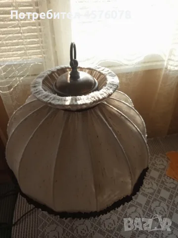 нощна лампа с абажур от плат, снимка 2 - Настолни лампи - 55779386