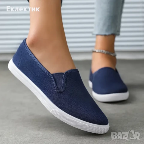 Класически платнени гуменки -- тъмно сини, снимка 4 - Кецове - 51064496