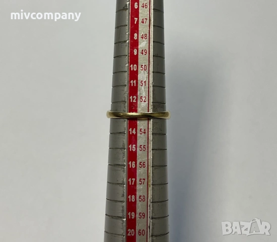 Златен пръстен с диаманти 4.02гр.18К+сертификат, снимка 6 - Пръстени - 53636185