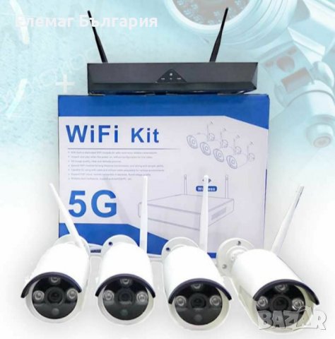 ПРОМО комплект 4 IP камери -4 канална WiFi NVR+Wireless камери 5G, снимка 3 - Комплекти за видеонаблюдение - 39810697