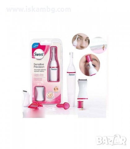 ТРИМЕР ЗА ТЯЛО И ЛИЦЕ С РАЗЛИЧНИ ПРИСТАВКИ SWEET SENSITIVE PRECISION ЗА ЖЕНИ - код 1766, снимка 4 - Тримери - 33982089
