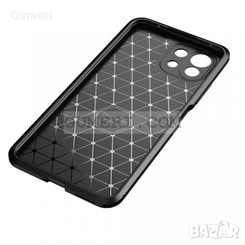 Xiaomi 11 Lite 5G NE Противоударен Силиконов Гръб Със Защита За Задната Камера - Карбон, снимка 6 - Калъфи, кейсове - 35727871