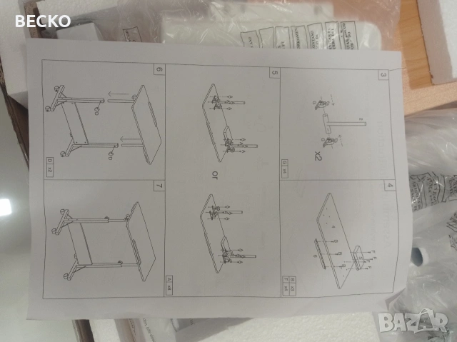 Бюро на колелца с накланящ се плот, снимка 5 - Бюра - 53391140