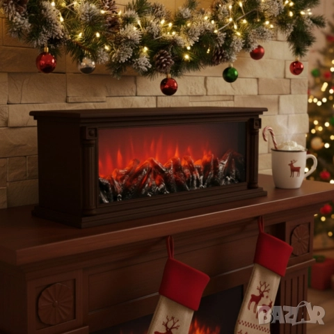 Голяма LED камина с ефект на жар – уют и атмосфера без дим и огън SP47, снимка 2 - Декорация за дома - 52713784