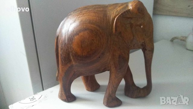 Сувенир дървен слон 14х14, снимка 4 - Други ценни предмети - 42086290