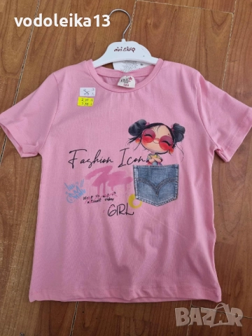 нова тениска с дънково джобче, снимка 2 - Детски тениски и потници - 52017282