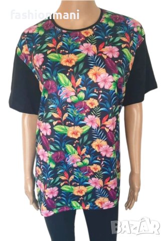 Дамска блуза на цветя - код 01, снимка 1 - Туники - 31713185