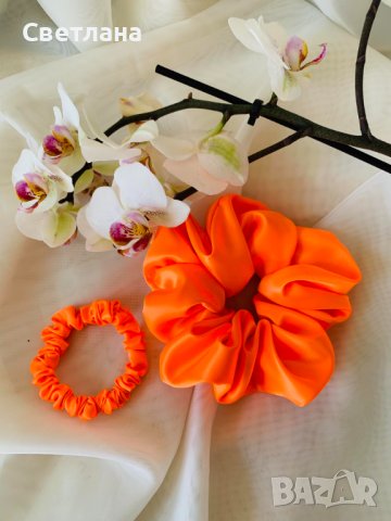 Сатенени скрънчита на едро и дребно - 45 десена, снимка 10 - Аксесоари за коса - 41501335