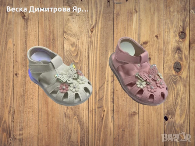 М63-Светещи детски сандали за момиче - за забавни и вълнуващи летни приключения под звездното небе!, снимка 6 - Детски сандали и чехли - 51312204