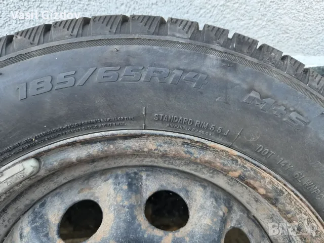 4 Гуми с железни джанти , снимка 3 - Гуми и джанти - 55970940