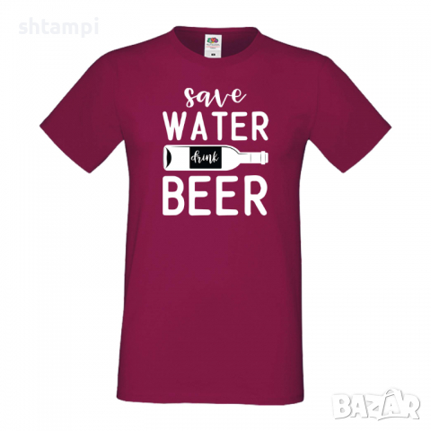 Мъжка тениска Save Water Drink Beer 1,Бира,Бирфест,Beerfest,Подарък,Изненада,Рожден Ден, снимка 11 - Тениски - 36387393