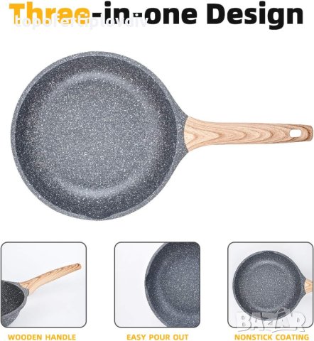 Тиган с незалепващо покритие ZUOFENG Non-Stick Frying Pan Coated 28 cm,Нов, снимка 3 - Съдове за готвене - 42518698