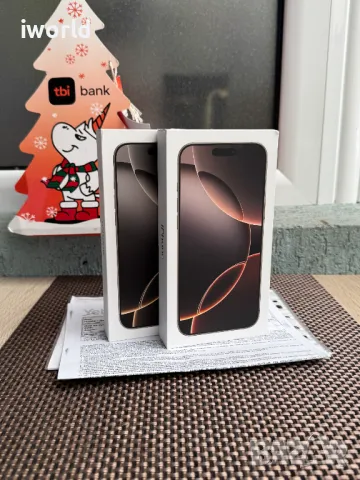 НОВ❗️ 36м Гаранция❗️ iPhone 16 Pro Max❗️ Лизинг от 90лв/мес ❗️desert natural titanium, снимка 1