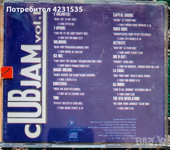 Компакт дискове с Евроденс музика от 90'те. , снимка 2 - CD дискове - 52143161