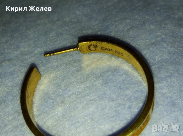 КРАСИВА ОРНАМЕНТИРАНА МАРКОВА СРЕБЪРНА ФЕШЪН АРТ ОБЕЦА СРЕБРО 925 с ДЕБЕЛА ПОЗЛАТА 40242, снимка 14 - Обеци - 42426678