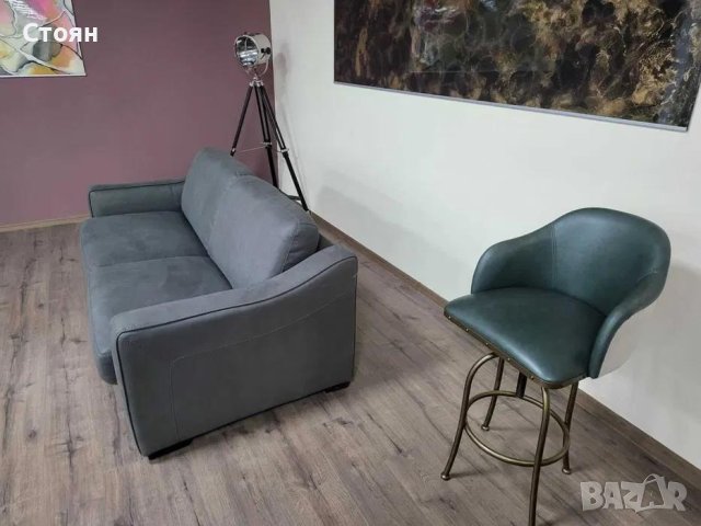 Тъмно сив диван от плат с функция сън "Myriad", снимка 9 - Дивани и мека мебел - 42514415