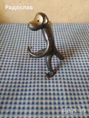 стара бронзова фигура Маймуна  поставка за сол и пипер , снимка 4 - Декорация за дома - 52467103