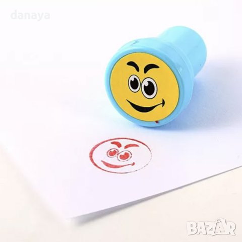 3979 Цветни печати Усмивки Емотикони лица, снимка 2 - Ученически пособия, канцеларски материали - 42449083