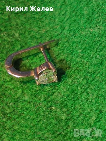 СКЪПОЦЕННА СРЕБЪНА ОБЕЦА РОДИРАНО СРЕБРО 925 с ФАСЕТИРАН ЦИРКОН и АНГЛИЙСКО ЗАКОПЧАВАНЕ 28563