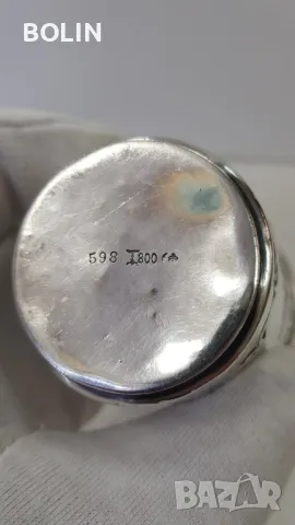 Рядка колекционна сребърна чаша с ангел, ангелче 19ти век, снимка 6 - Антикварни и старинни предмети - 50049926