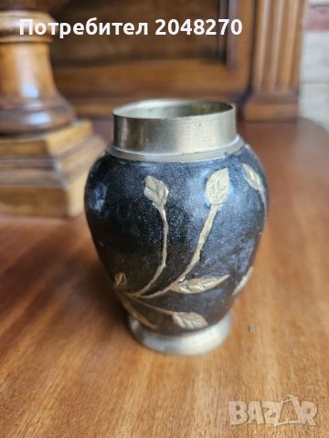  Стара ]Френска Ваза БРОНЗ , снимка 2 - Антикварни и старинни предмети - 40328183