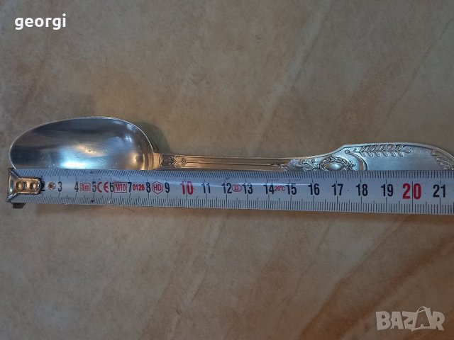 Голяма сребърна лъжица, снимка 12 - Антикварни и старинни предмети - 39250212