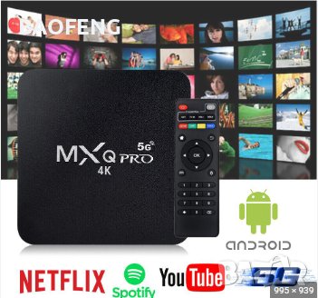 **█▬█ █ ▀█▀ Нови 4K Android TV Box 8GB 128GB MXQ PRO Android TV 11 / 9 , wifi play store, netflix 5G, снимка 10 - Плейъри, домашно кино, прожектори - 39361475
