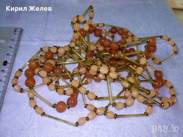 ЕФЕКТНО МАРКОВО МОДНО ХЕНД МЕЙД АРТ КОЛИЕ ЕСТЕСТВЕНИ ПОЛУСКЪПОЦЕННИ КАМЪНИ ШЛИФОВАНИ и БРОНЗ 34726, снимка 8 - Колиета, медальони, синджири - 39200502