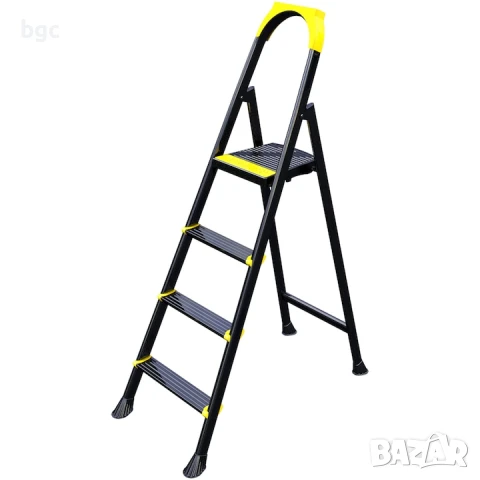 НОВА Стълба Smart Stoarge 1502, С платформа, Сгъваема, Стомана, 3+1 стъпала, 125 кг