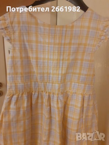 Памучна жълта рокличка, снимка 2 - Детски рокли и поли - 42089417