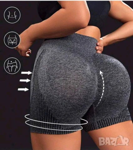 Еластичен спортен клин в сиво , снимка 2 - Клинове - 50770773