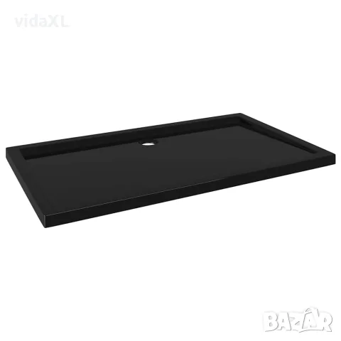 vidaXL Правоъгълно ABS душ корито, черно, 70x120 см