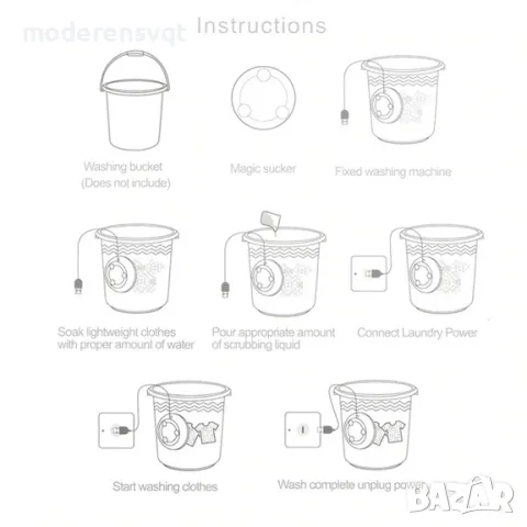 Мини USB преносима пералня, снимка 5 - Перални - 49989446
