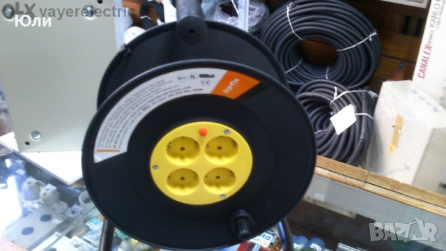 Макара с кабел, удължител с кабел, макара удължител 25 и 50м ПРОМО