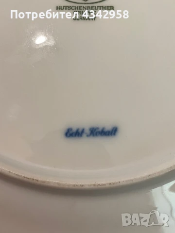 Hutschenreuther. Кобалт.Декоративна чиния., снимка 4 - Антикварни и старинни предмети - 50586611