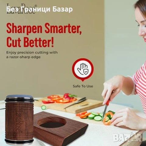 Нов Комплект точилар за ножове ролков + ъгъл водач 15°/20° + дискове, снимка 6 - Прибори за хранене, готвене и сервиране - 53665664