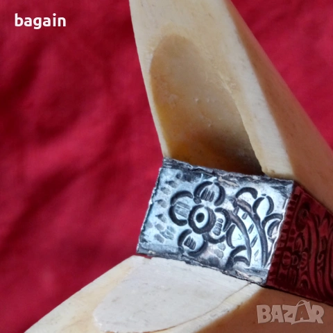 Критски нож, аккулак, ятаган. Сребърен обков., снимка 4 - Антикварни и старинни предмети - 53873988