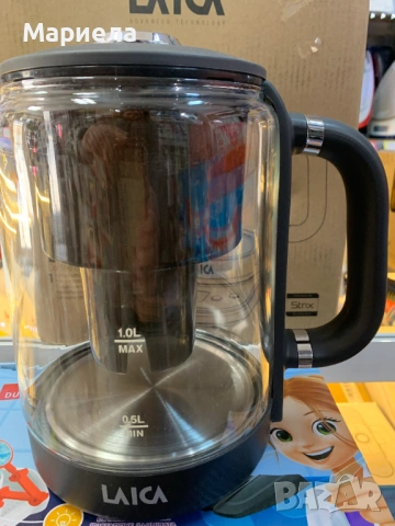 Електрическа кана LAICA ISEO / Кана с настройка на градуса, снимка 5 - Кани - 53859152