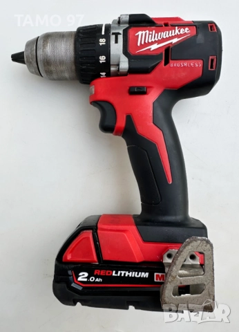Milwaukee M18 CBLPD - Безчетков ударен винтоверт 2x18V 2.0Ah, снимка 4 - Винтоверти - 52979611