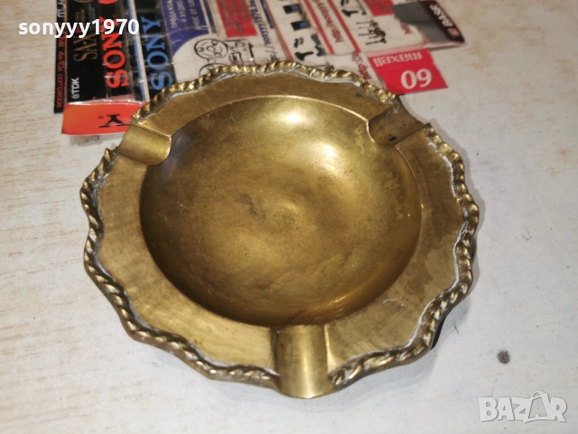 ПЕПЕЛНИК МЕД/МЕСИНГ-ВНОС SWISS 1001262016LCHERY1, снимка 16 - Антикварни и старинни предмети - 53057263