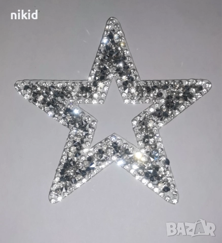 Звезда с камъчета лепенка апликация за дреха чанта и др, снимка 2 - Други - 52916304