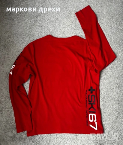 Long-Sleeve Graphic T-Shirt Save your Wishlist Polo Ralph Lauren M, снимка 9 - Блузи - 53494094