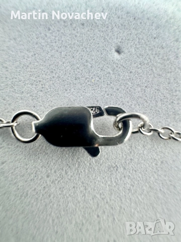 Сребърно колие с мойсанит (Диамант) 5 карата, снимка 10 - Колиета, медальони, синджири - 52253406