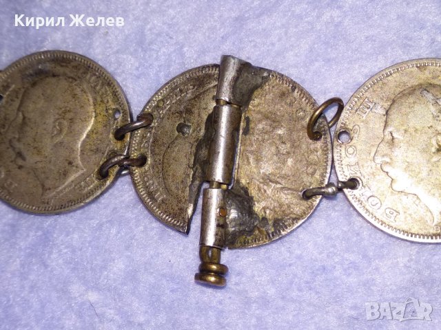 ЦАРСКА СРЕБЪРНА ГРИВНА от СРЕБЪРНИ МОНЕТИ 20 ЛЕВА 1930 Цар БОРИС III МАЙСТОРСКА ИЗРАБОТКА 27167, снимка 11 - Антикварни и старинни предмети - 41730171