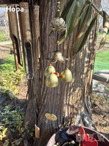 Вятърен звънец от метал Лотос , снимка 7 - Декорация за дома - 35950979