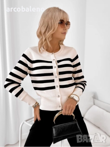 Дамски елегантен пуловер с копчета MARTINIQUE, 2цвята , снимка 4 - Блузи с дълъг ръкав и пуловери - 51855197