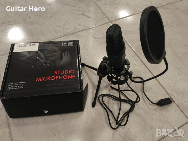 Кондензаторен микрофон USB (НОВ!), снимка 2 - Микрофони - 53035304